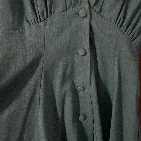 Blue button up retro inspired dress. - Picture 4 of 5